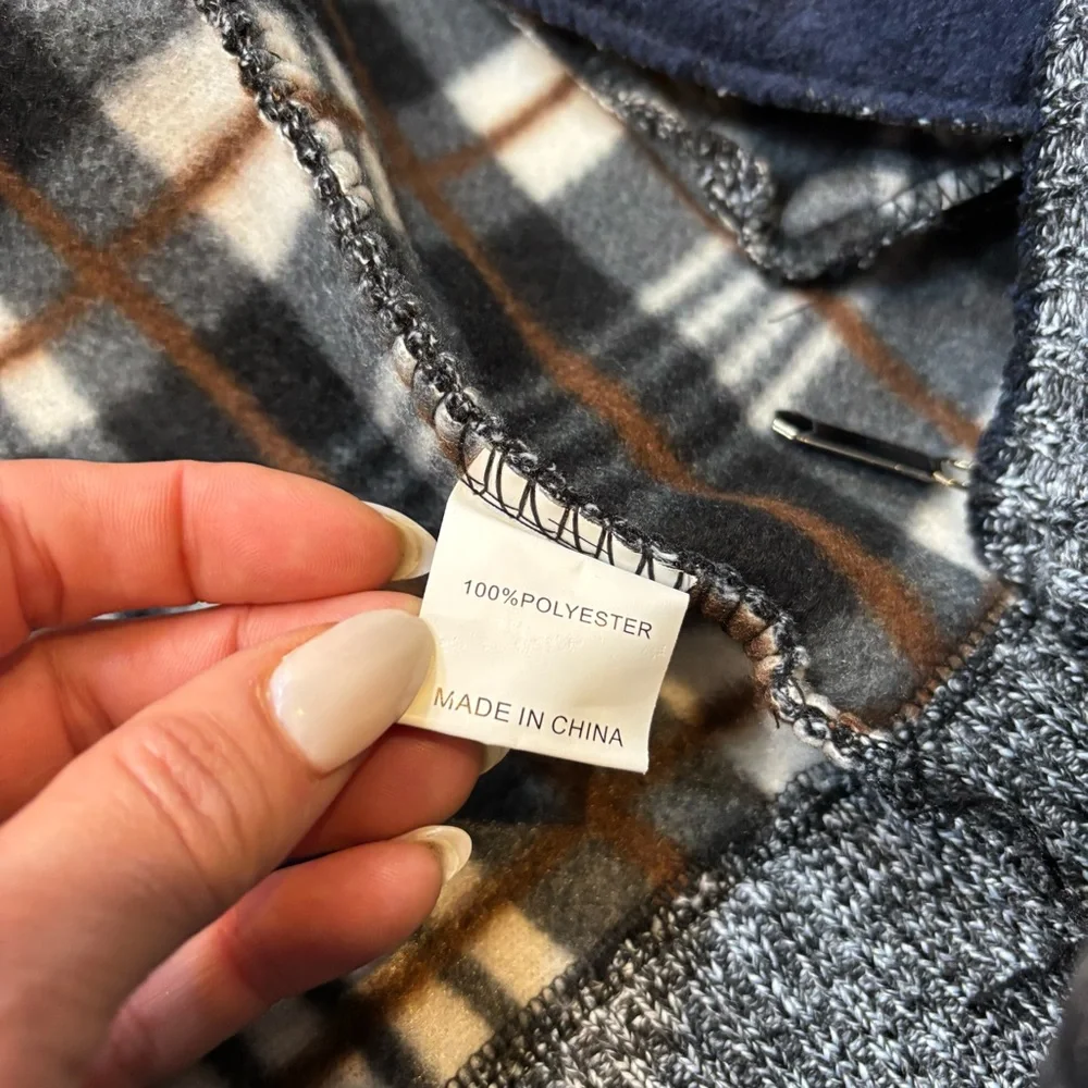 Brand new without Tags Men’s Knit Flannel Lined Full Zip Jacket See Measurements